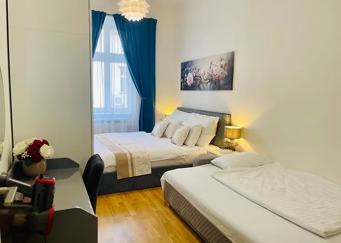 Appartement 1 Center Modern 2br With Panoramic Museum View And King Bed Prague